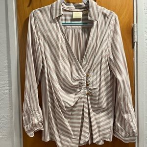 Anthropologie Maeve Wrap Surplice Blouse